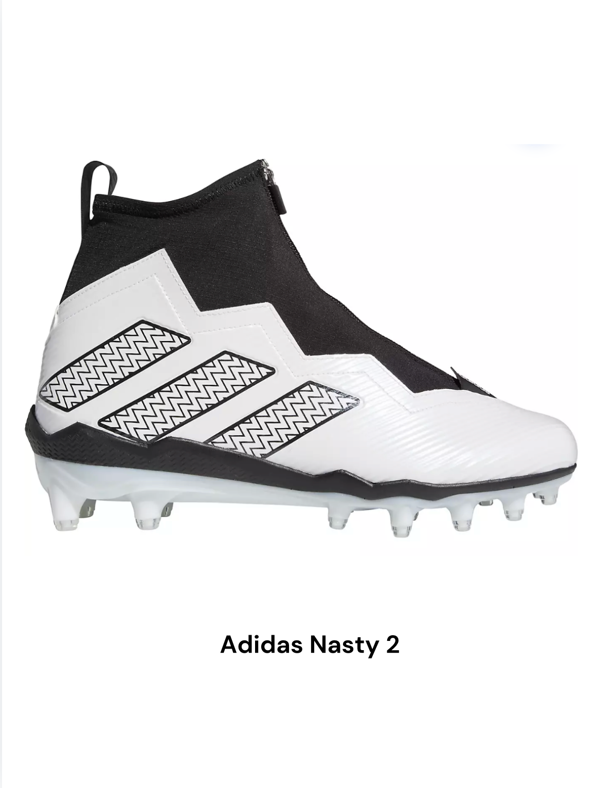 Black and white adidas cleats sales