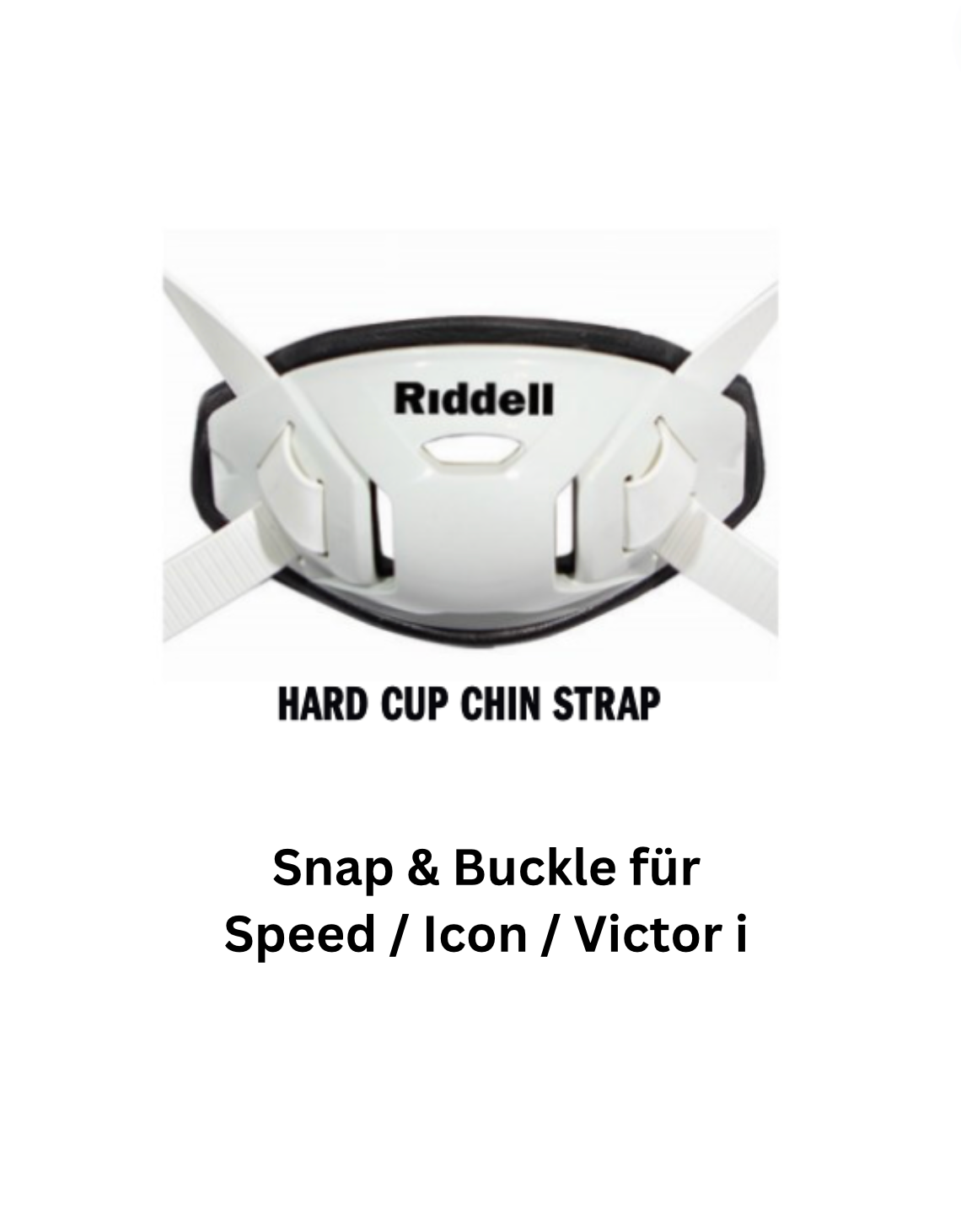 Kinnriemen Snap & Buckle Hardcup für Riddell Speed / Icon / Victor i